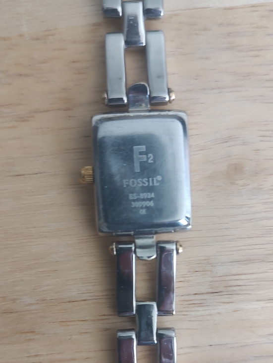 Fossil Two-Tone Silver and Gold Rectangular Bracelet Watch main image 6